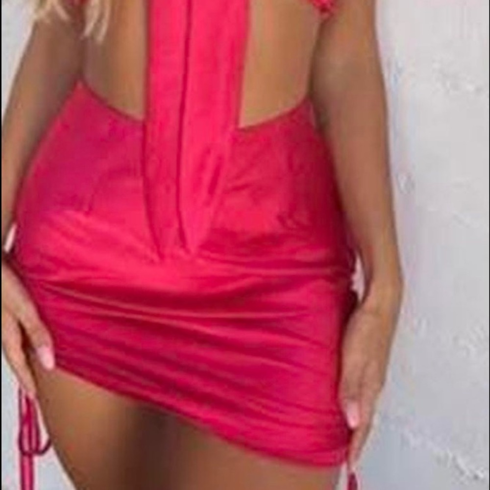 Pink satin Tiger Mist skirt